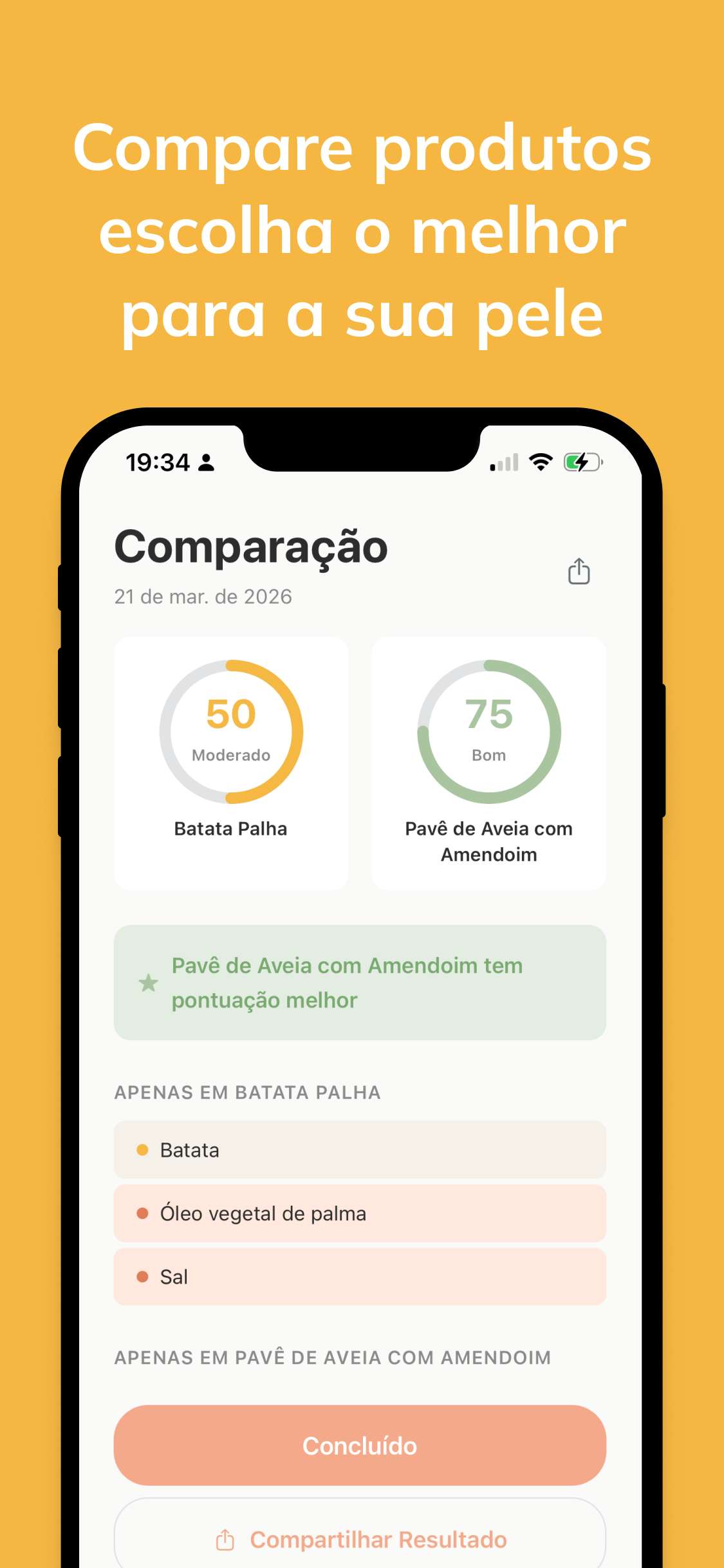 Comparação de produtos